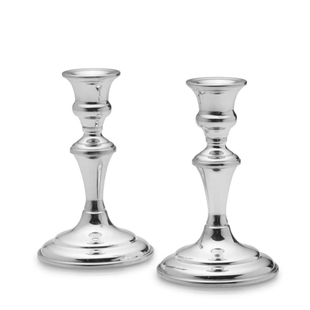 Pair of Medium Pewter Candlesticks - Candlesticks & Candles - The Well Appointed House
