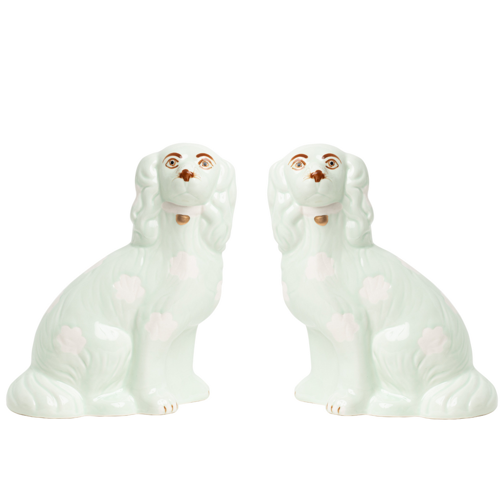 Pale Green Staffordshire Dogs - The Well Appointed House 