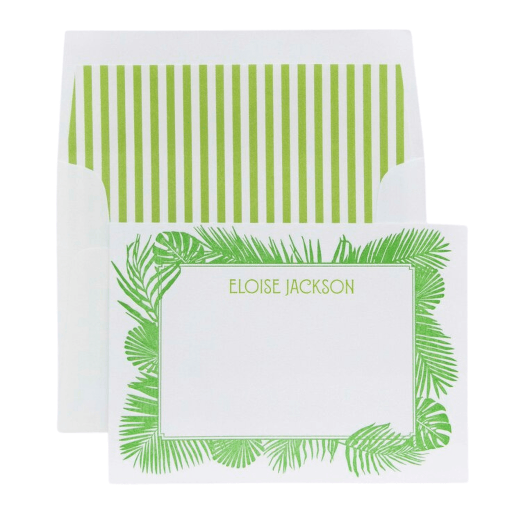 Palm Leaves Personal Stationery - D99 - Stationery - The Well Appointed House