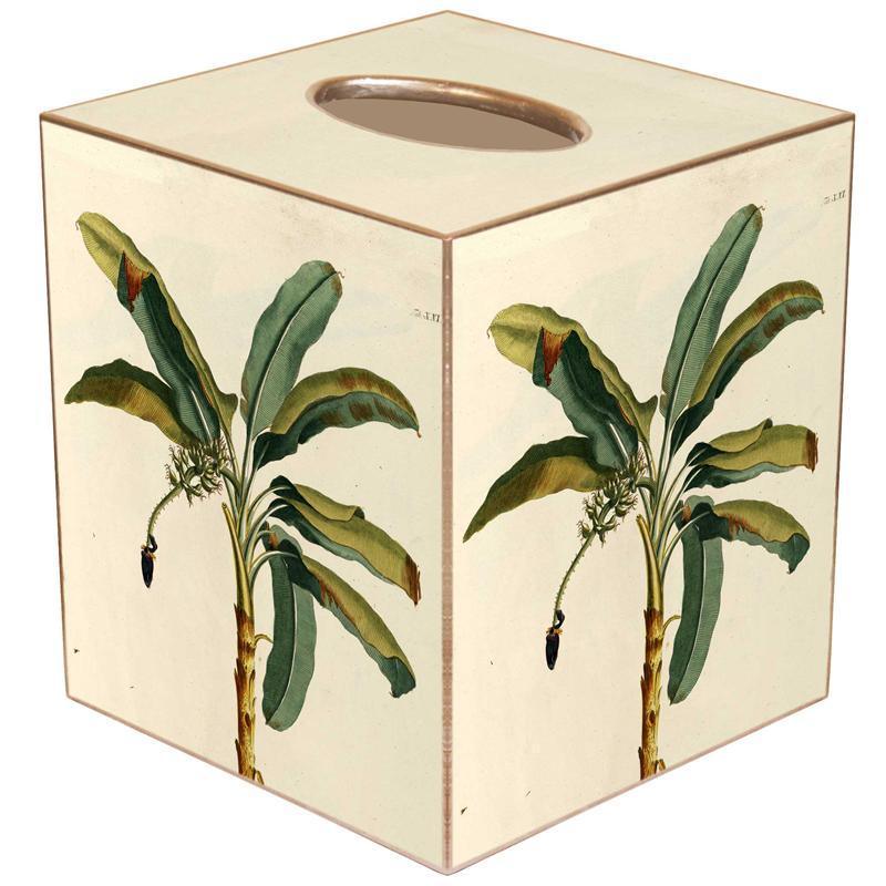 Palm Trees Wastebasket and Optional Tissue Box Cover - Wastebasket Sets - The Well Appointed House