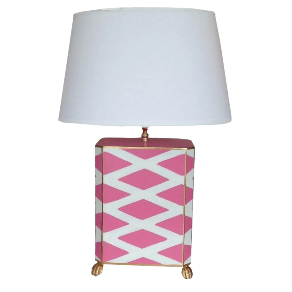 Parthenon Table Lamp in Pink and White - Table Lamps - The Well Appointed House