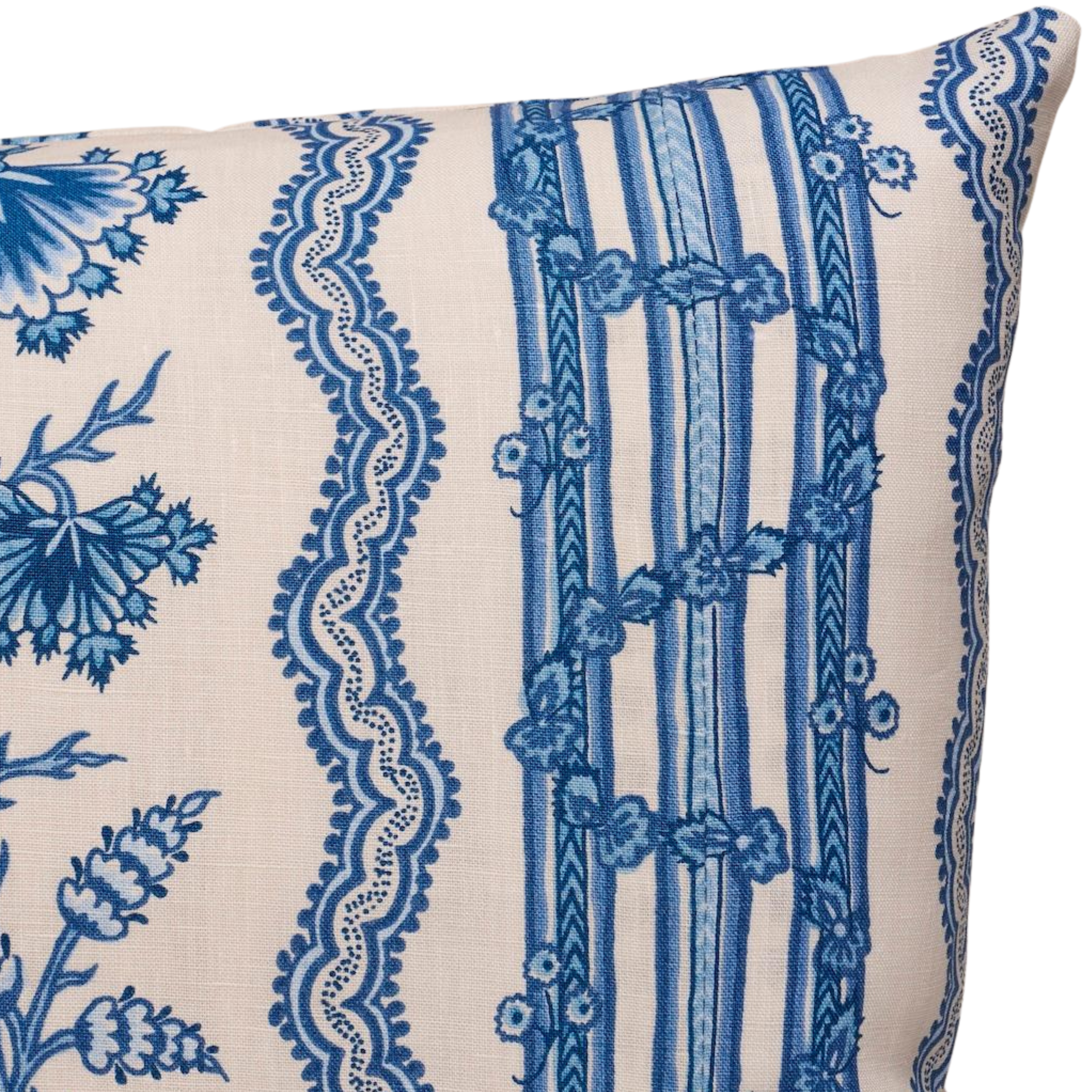 Parvati Floral Stripe Pillow in Delft – The Well Appointed House