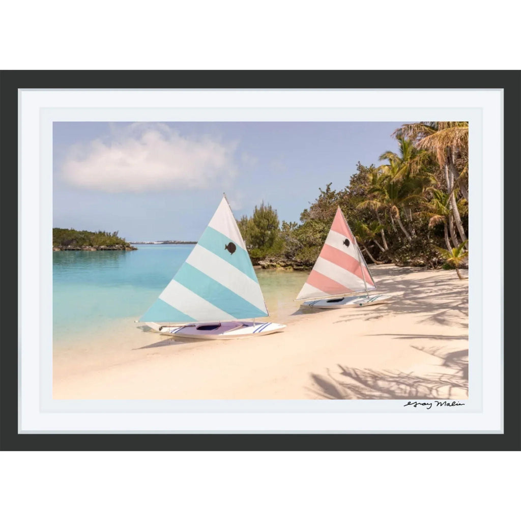 Pastel Blue and Pink Sailboats, Tucker's Town Print by Gray Malin - Photography - The Well Appointed House
