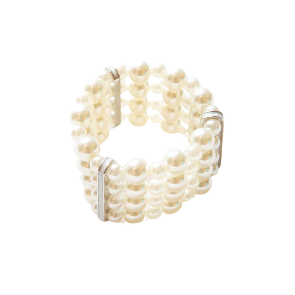 Set of 4 Pearl Cuff Napkin Rings - The Well Appointed House