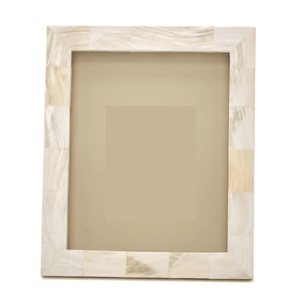 Pearly White 8" x 10" Mother of Pearl Photo Frame - Picture Frames - The Well Appointed House