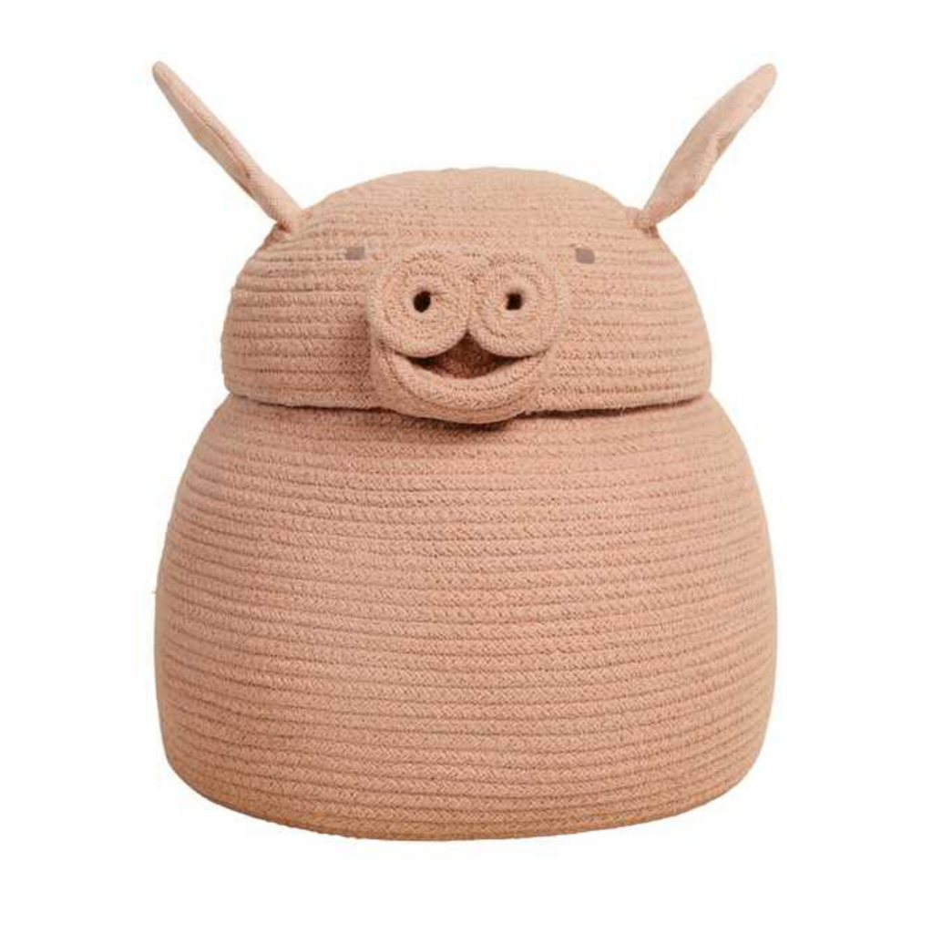 Peggy The Pig Decorative Basket For Kids - Te Well Appointed House 