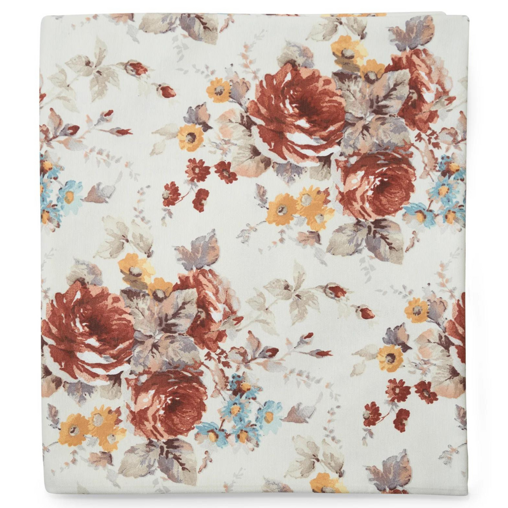 Penelope Brown Floral Design Tablecloth - The Well Appointed House 
