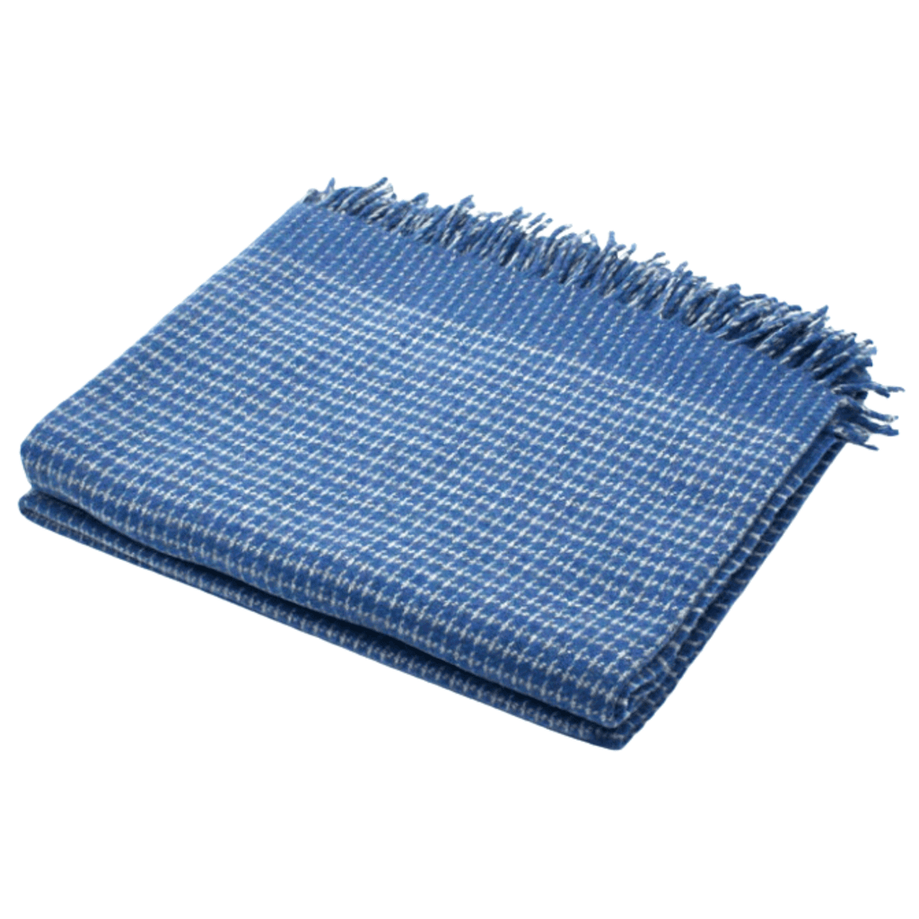 Periwinkle Cashmere & Merino Wool Throw Blanket - Throw Blankets - The Well Appointed House