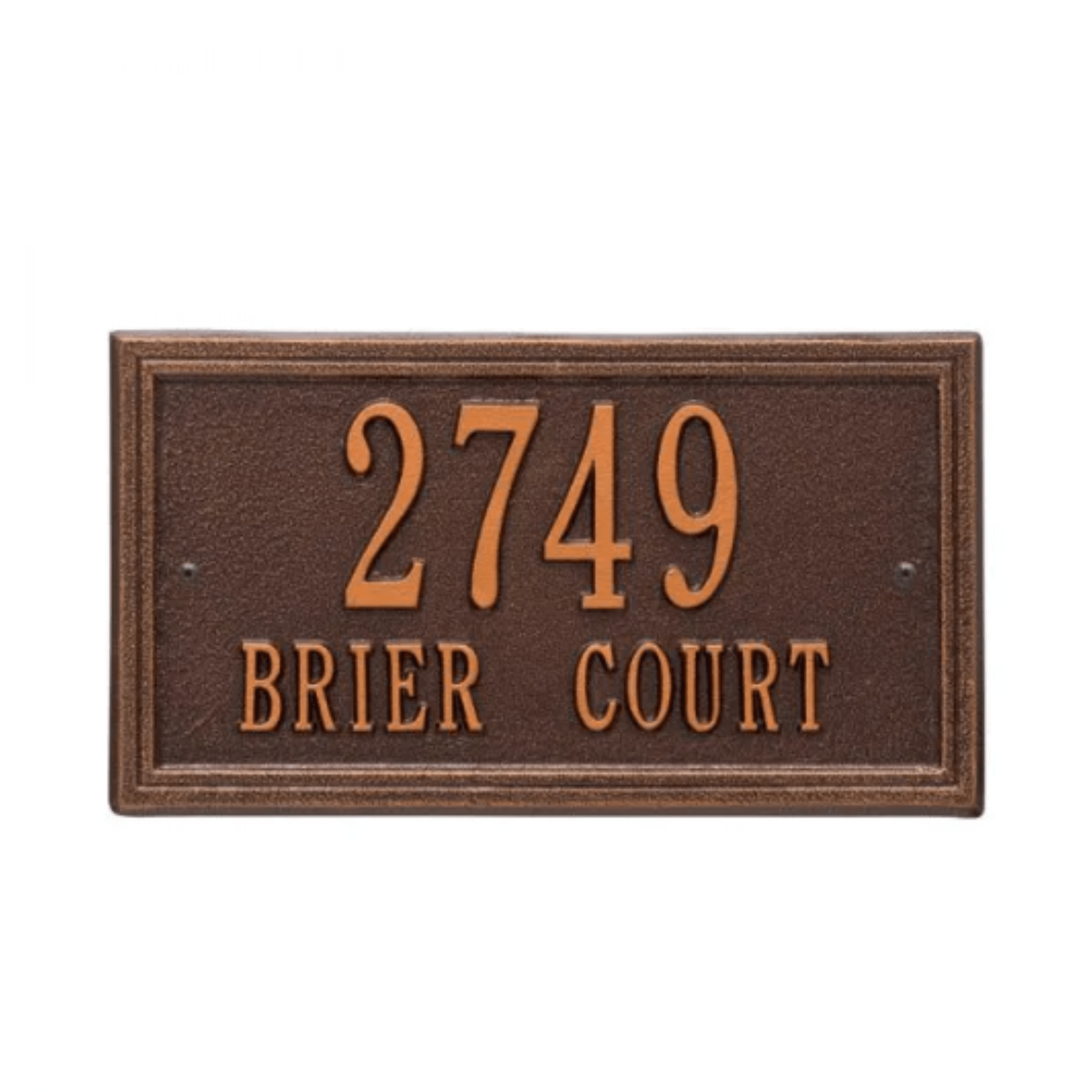 Personalized Classic Two Line Rectangular Address Wall Plaque – Availa ...