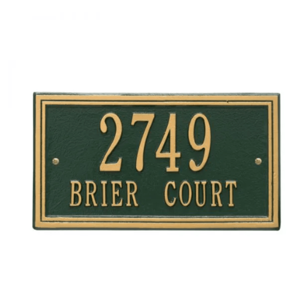 Personalized Classic Two Line Rectangular Address Wall Plaque – Availa ...
