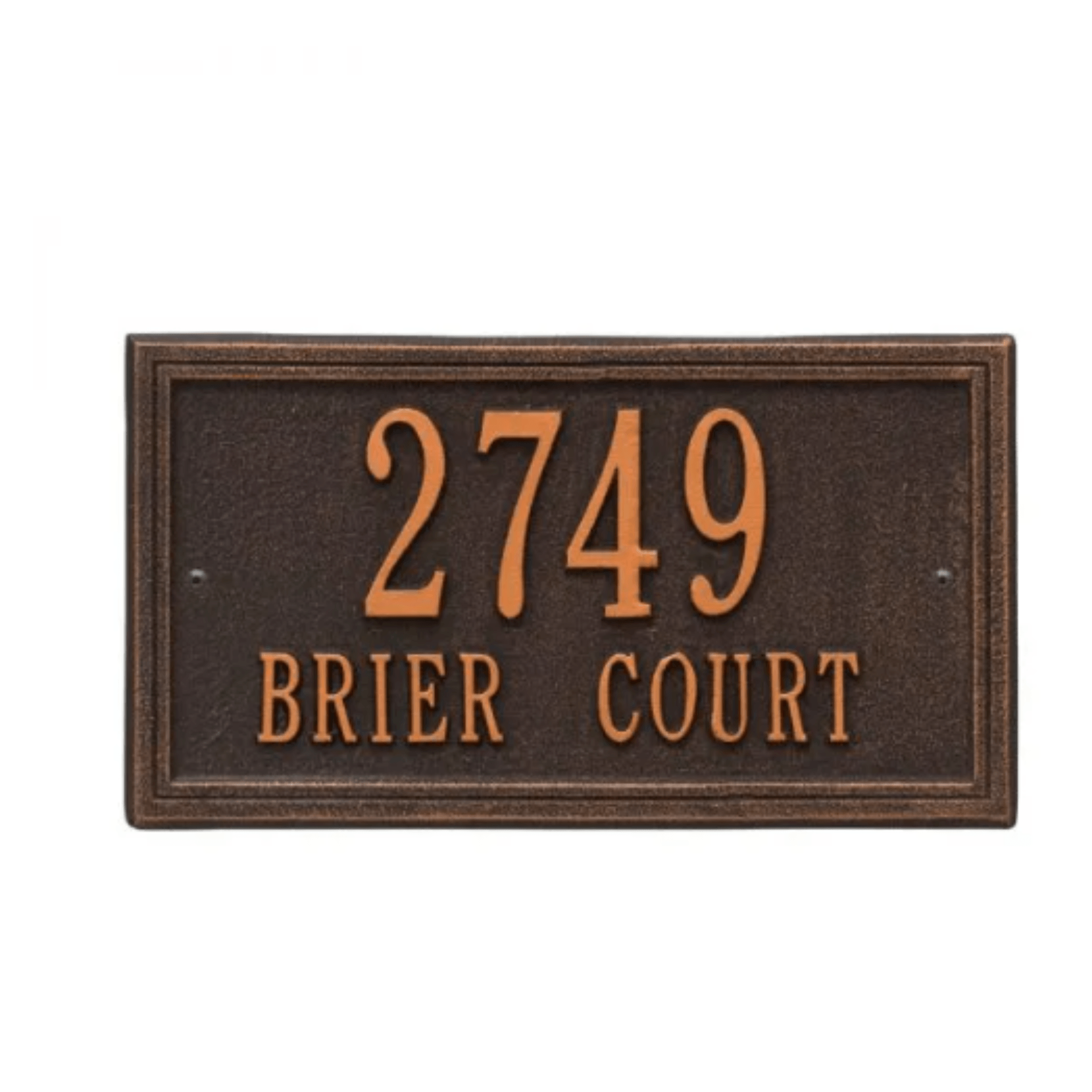 Personalized Classic Two Line Rectangular Address Wall Plaque – Availa ...