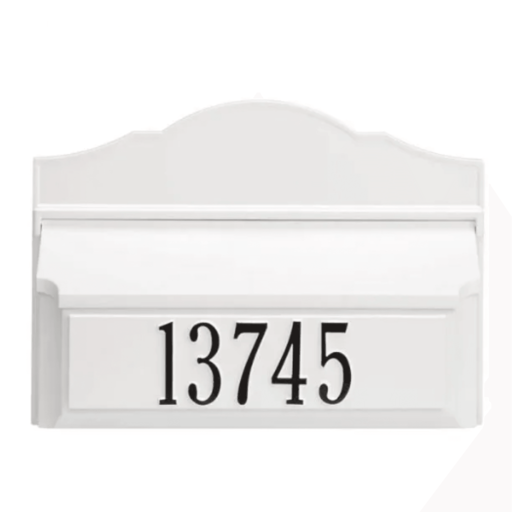 Personalized Colonial Wall Mailbox With Address – Available in Multiple Finishes - Address Signs & Mailboxes - The Well Appointed House