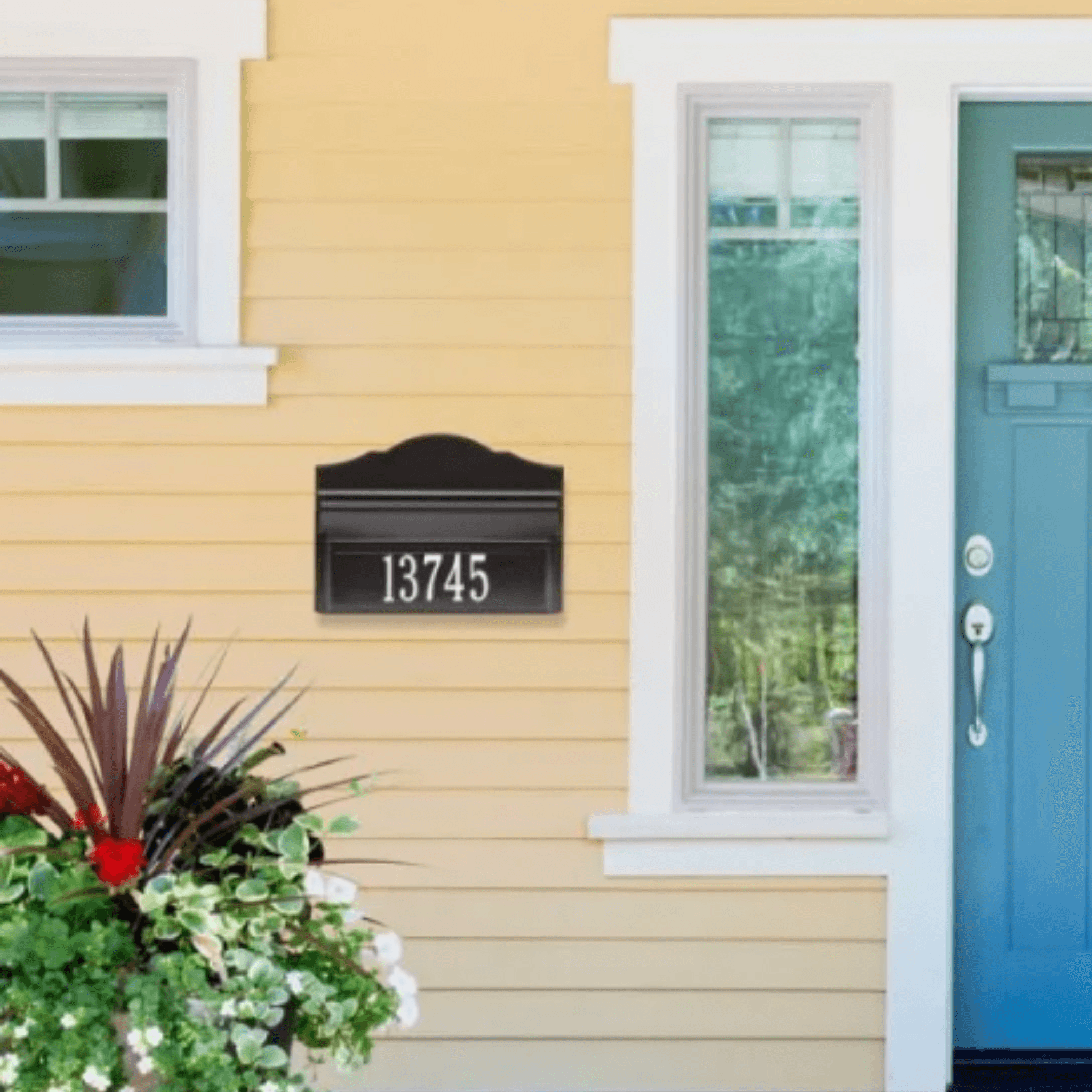 Personalized Colonial Wall Mailbox With Address – Available in Multipl ...
