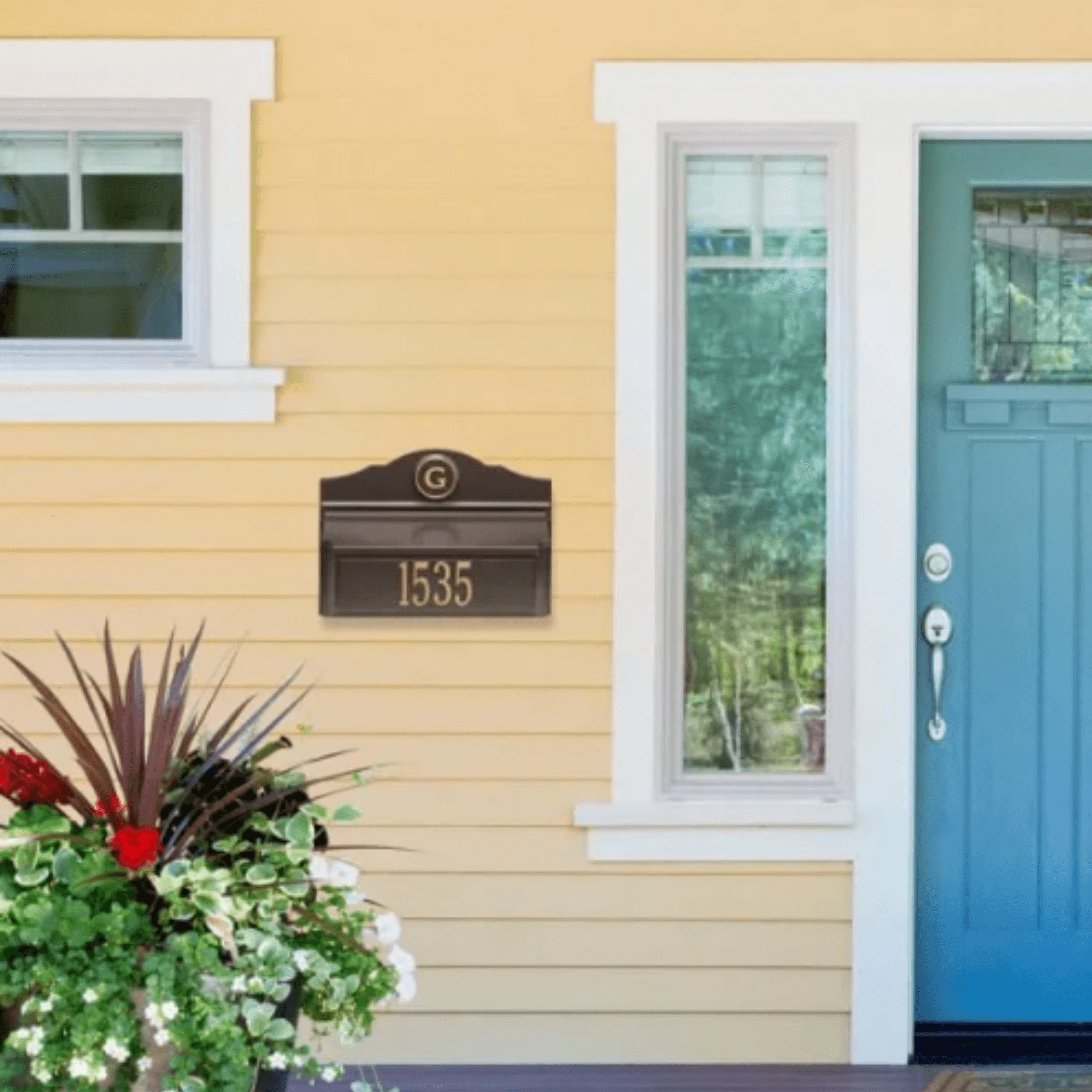 Personalized Colonial Wall Mailbox With Monogram & Address – Available ...