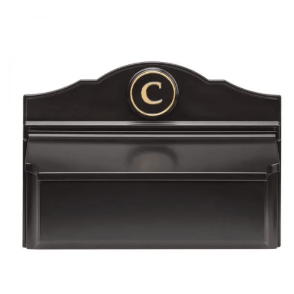 Personalized Colonial Wall Mailbox With Monogram – Available in Multiple Finishes - Address Signs & Mailboxes - The Well Appointed House