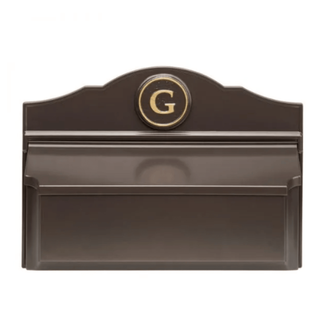 Personalized Colonial Wall Mailbox With Monogram – Available in Multiple Finishes - Address Signs & Mailboxes - The Well Appointed House