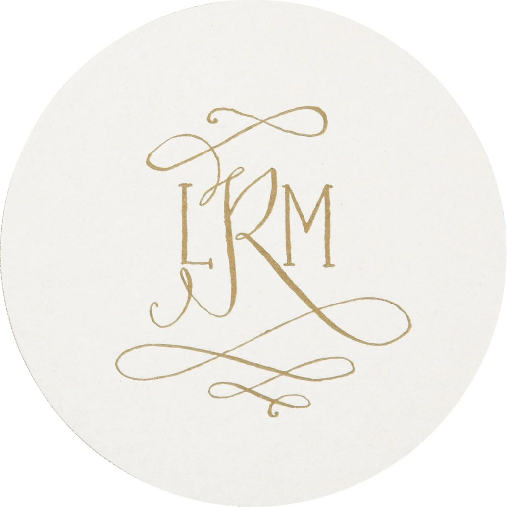 Personalized Letterpressed Coasters - Bar Tools & Accessories - The Well Appointed House