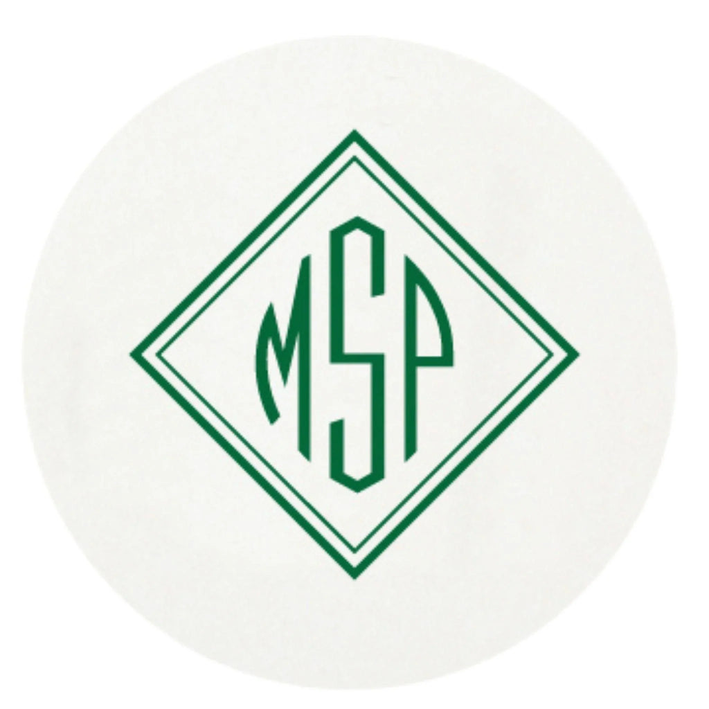 Personalized Letterpressed Coasters with Basic Monogram - Bar Tools & Accessories - The Well Appointed House