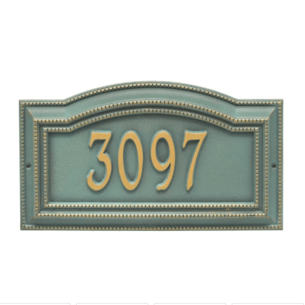 Personalized One Line Arbor Grande Address Wall Plaque – Available in Multiple Finishes - Address Signs & Mailboxes - The Well Appointed House
