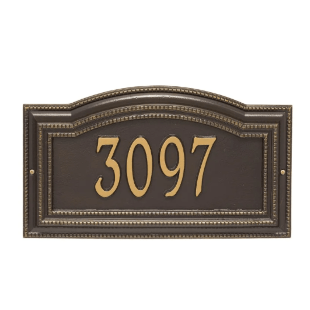 Personalized One Line Arbor Grande Address Wall Plaque – Available in Multiple Finishes - Address Signs & Mailboxes - The Well Appointed House