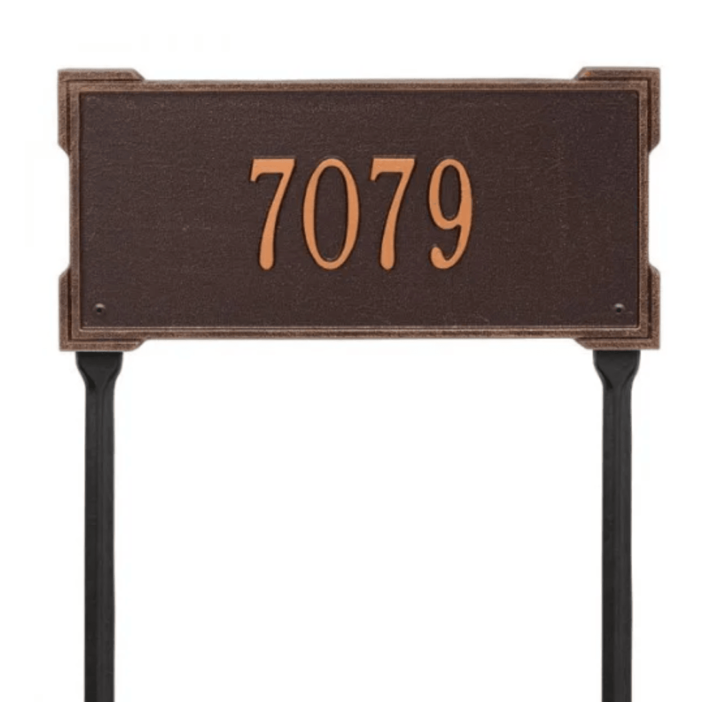 Personalized One Line Richmond Standard Address Lawn Plaque – Available in Multiple Finishes - Address Signs & Mailboxes - The Well Appointed House