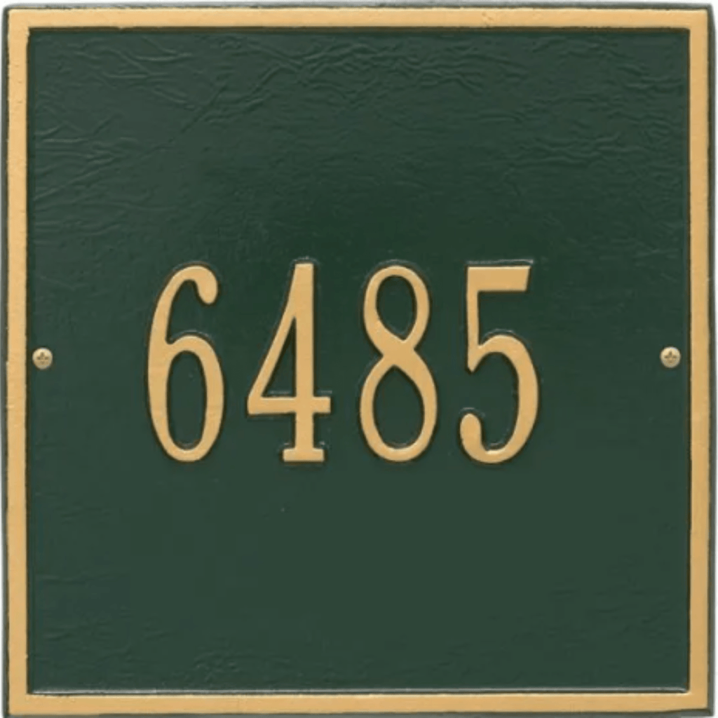 Personalized Square Address Wall Plaque– Available in Multiple Finishes - Address Signs & Mailboxes - The Well Appointed House