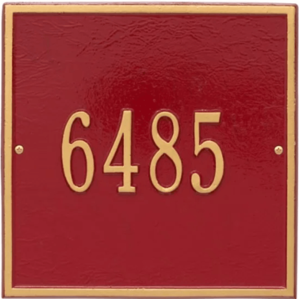 Personalized Square Address Wall Plaque– Available in Multiple Finishes - Address Signs & Mailboxes - The Well Appointed House