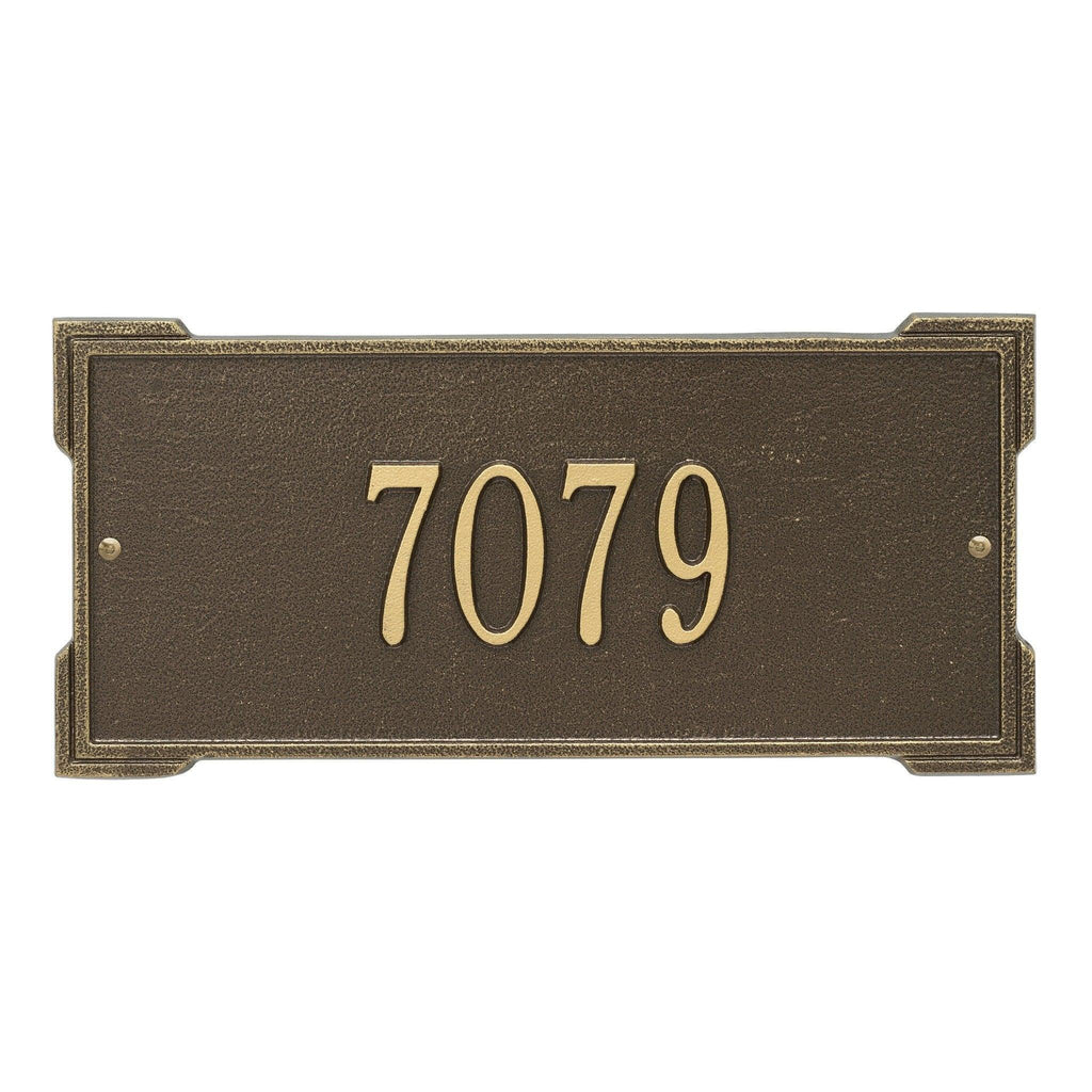 Personalized Standard Roanoke 1 Line Address Wall Plaque – Available in Multiple Finishes - Address Signs & Mailboxes - The Well Appointed House