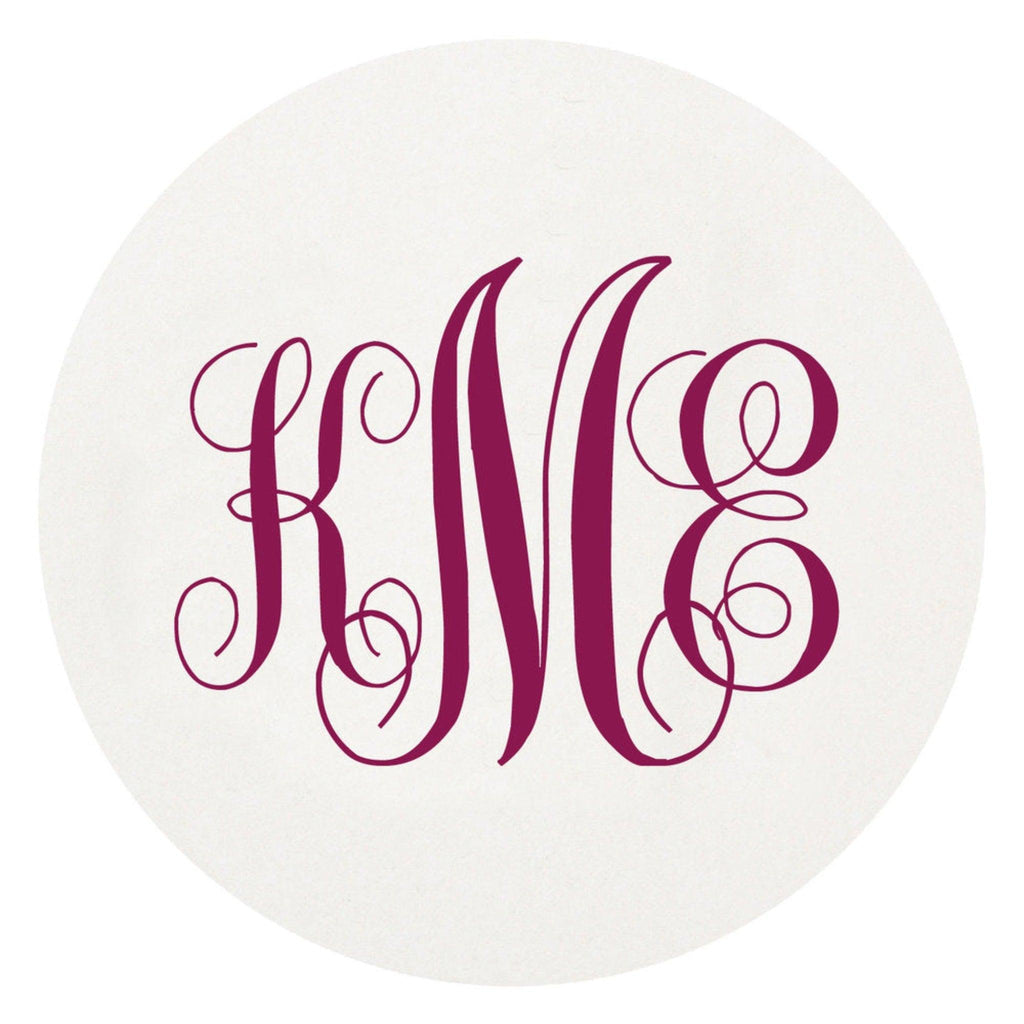 Personalized Traditional Monogram Letterpressed Coasters - Bar Tools & Accessories - The Well Appointed House