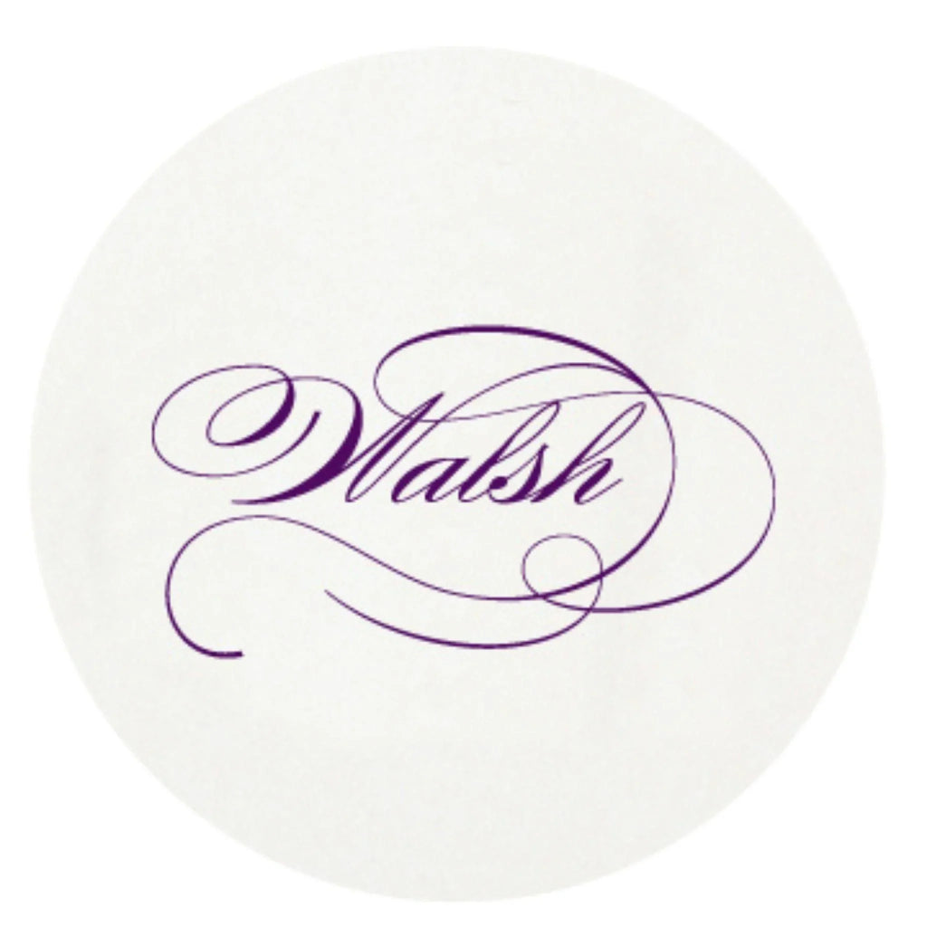 Personalized Traditional Script Letterpressed Coasters - Bar Tools & Accessories - The Well Appointed House