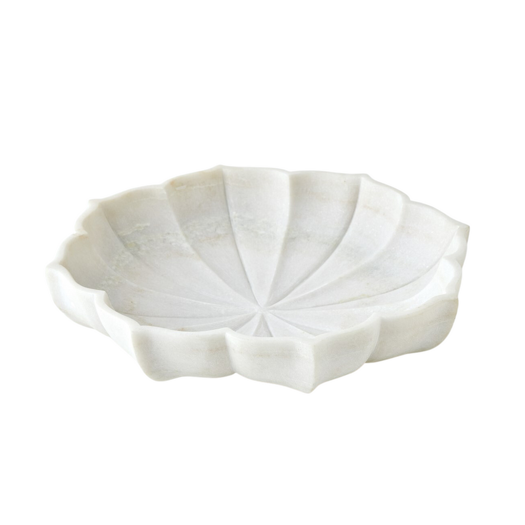 Petal Shape Decorative Marble Bowl - Available in Multiple Sizes - The Well Appointed House 