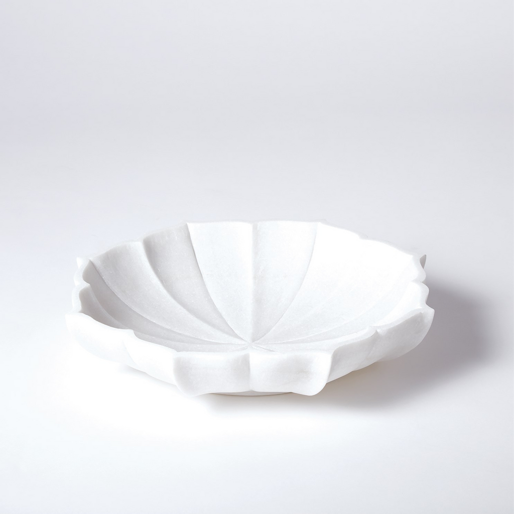 Petal Shape Decorative Marble Bowl - Available in Multiple Sizes - The Well Appointed House 
