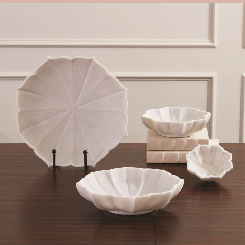 Petal Shape Decorative Marble Bowl - Available in Multiple Sizes – The ...