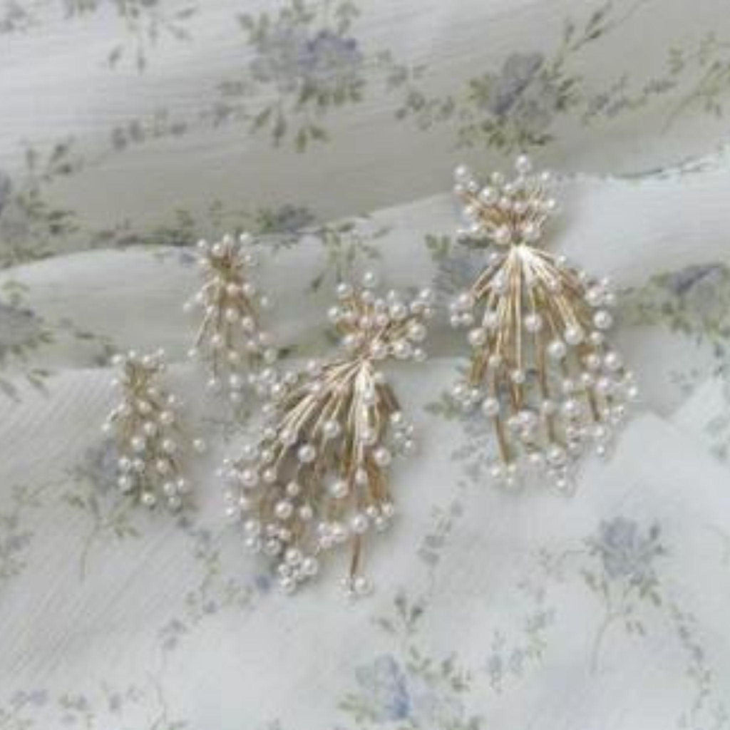 Petite Baby's Breath Pearl Drop Earrings - Gifts for Her - The Well Appointed House