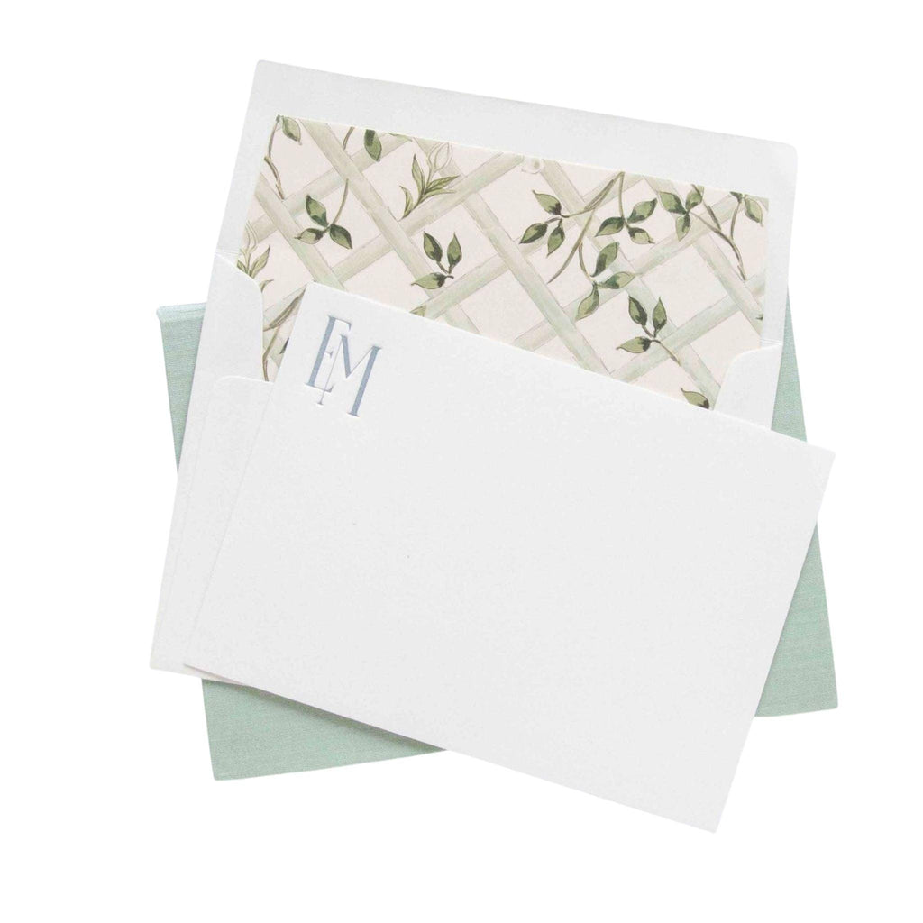 Petite Seafoam Silk Stationery Box - P34 - Stationery - The Well Appointed House