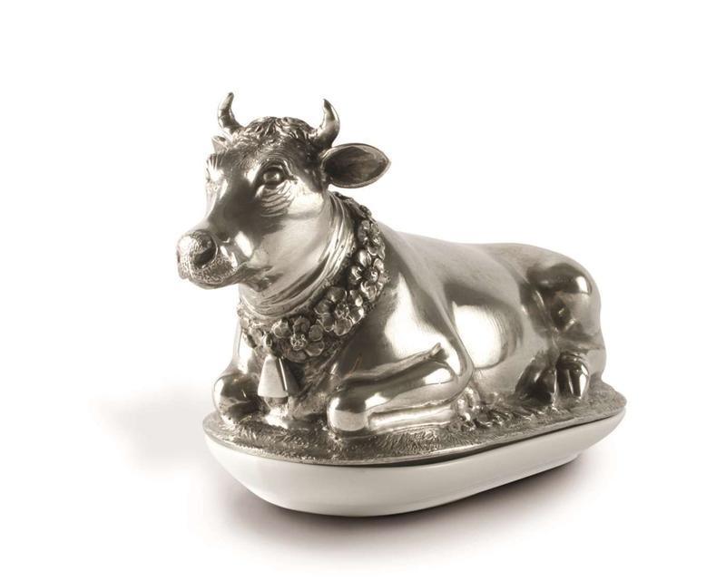 Pewter Cow Butter Dish - Serveware - The Well Appointed House