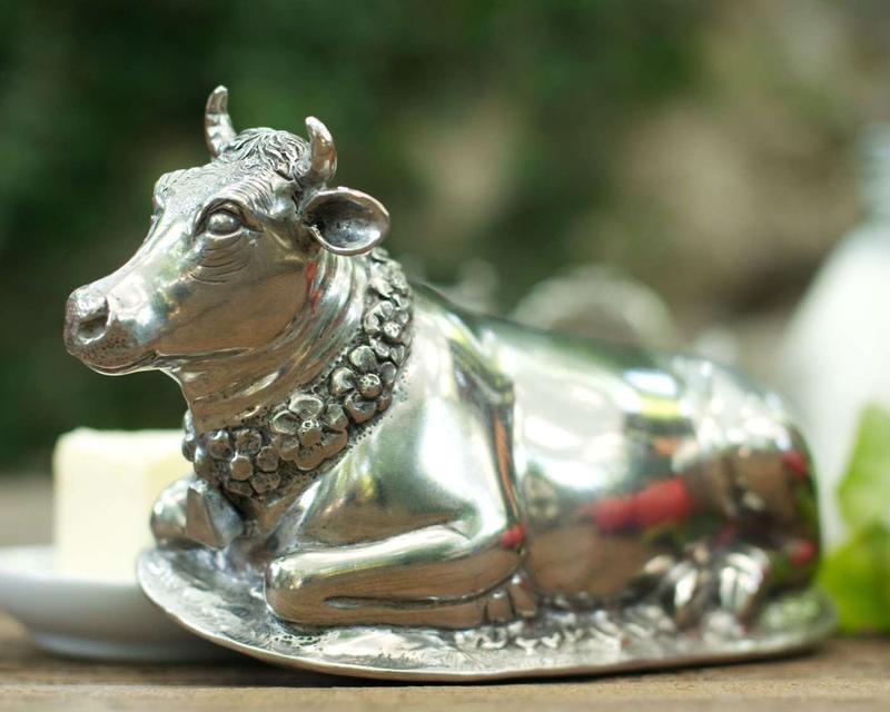 Pewter Cow Butter Dish - Serveware - The Well Appointed House