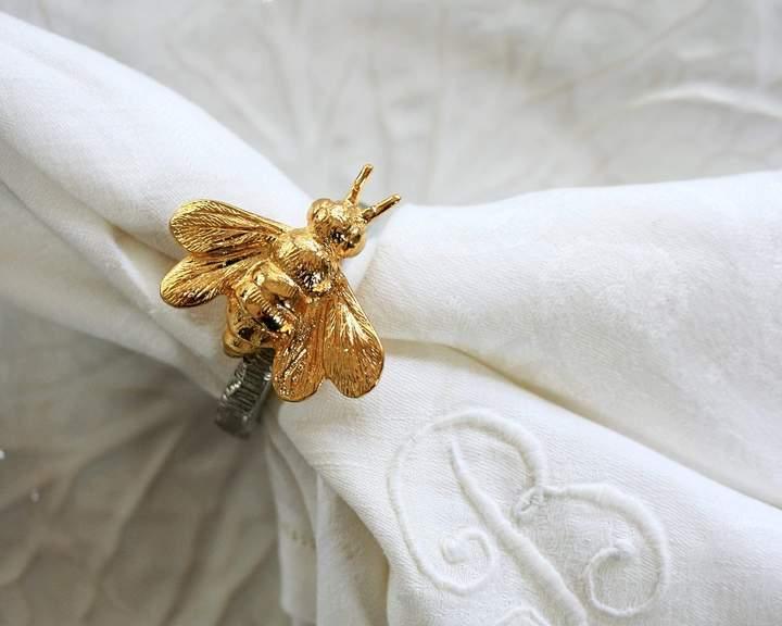 Pewter Golden Bee Napkin Ring - Napkin Rings - The Well Appointed House
