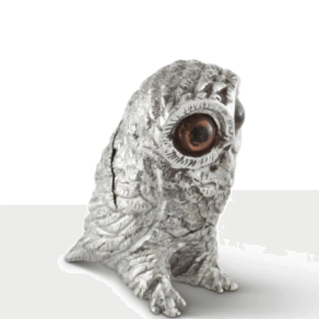 Pewter Owl Place Card Holder - Placecard Holders - The Well Appointed House