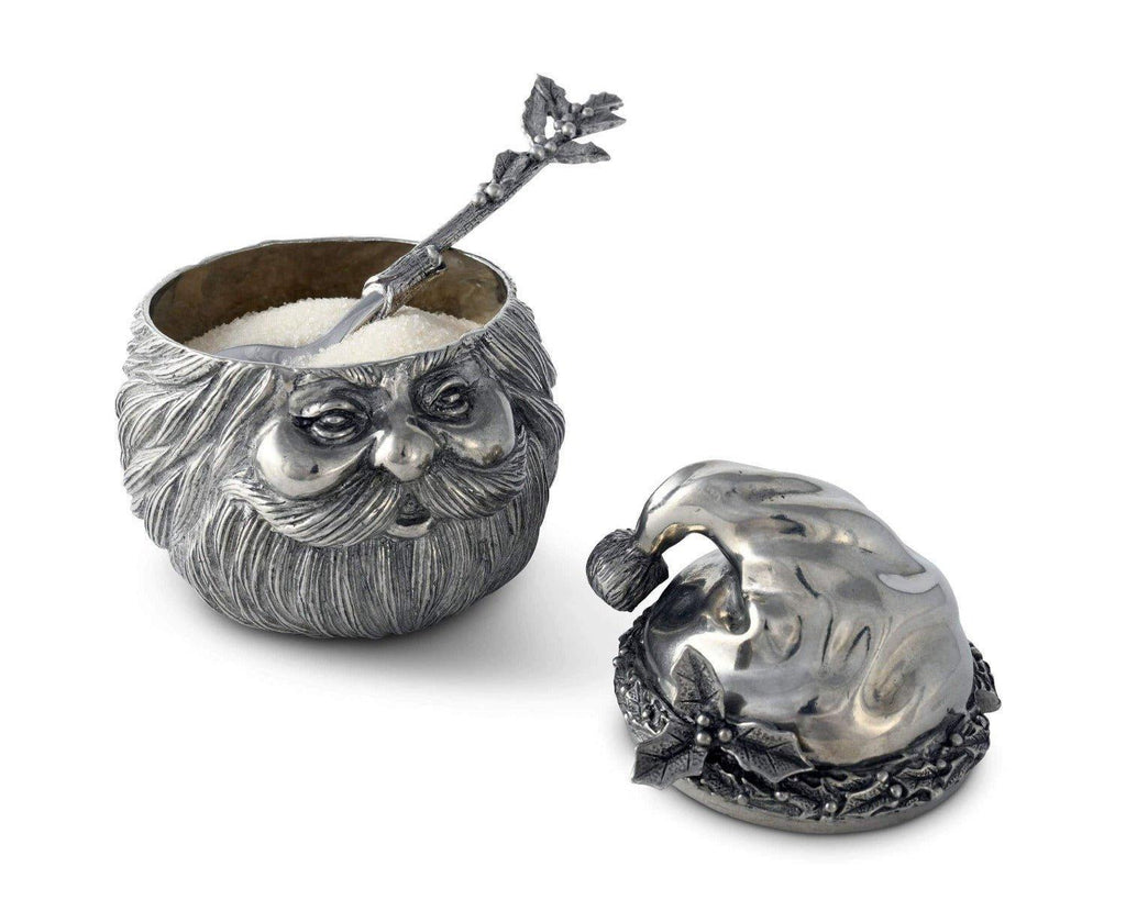 Pewter Santa Sugar Bowl Serveware Great for Holiday Entertaining - Serveware - The Well Appointed House