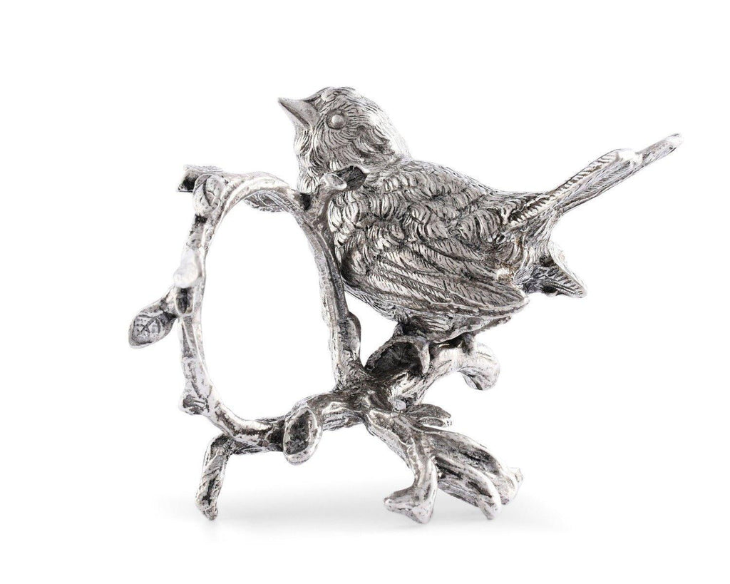 Pewter Song Bird Napkin Ring - Napkin Rings - The Well Appointed House