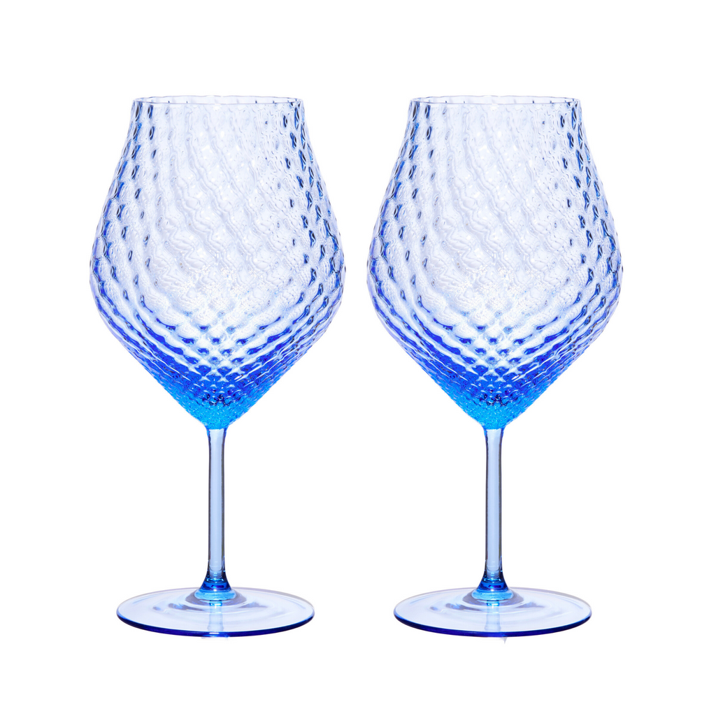 Set of Two Phoebe Cobalt Universal Wine Glasses - The Well Appointed House