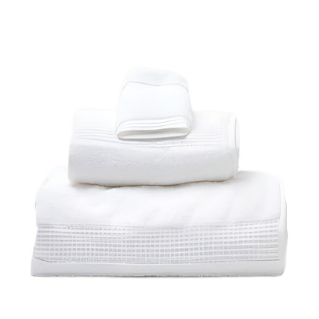 Pigeon & Poodle Annecy Plush Cotton Towel Set in White - Bath Towels - The Well Appointed House