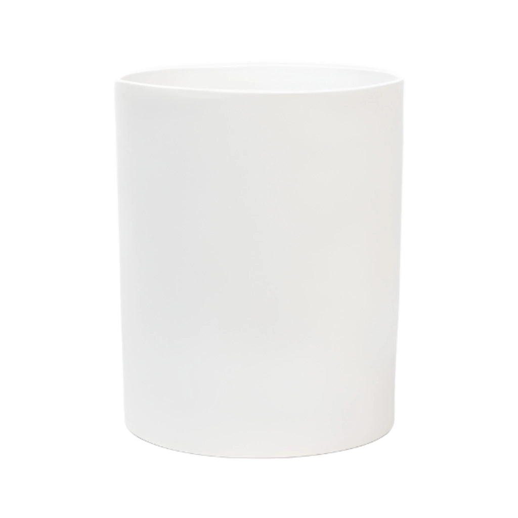 Pigeon & Poodle Cordoba White Round Ceramic Wastebasket - Wastebasket Sets - The Well Appointed House