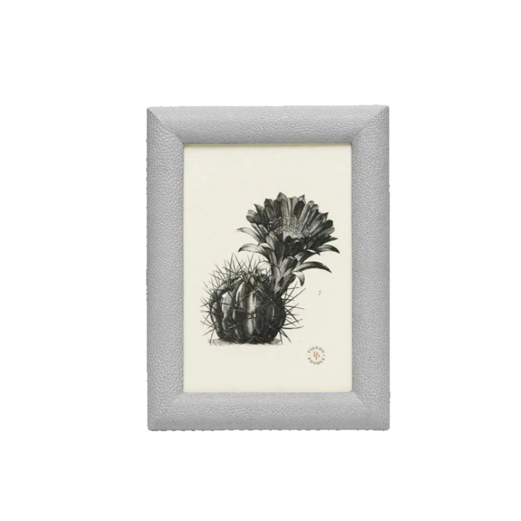 Pigeon & Poodle Faux Shagreen Oxford Frame in Ash Grey - Picture Frames - The Well Appointed House
