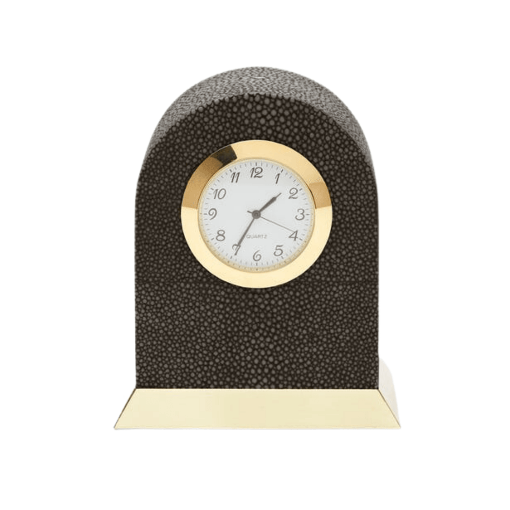 Pigeon & Poodle Fondi Faux Shagreen Clock - Available in 3 Colors - Clocks - The Well Appointed House