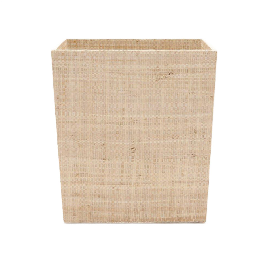 Pigeon & Poodle Ghent Woven Raffia Rectangular Wastebasket - Wastebasket - The Well Appointed House