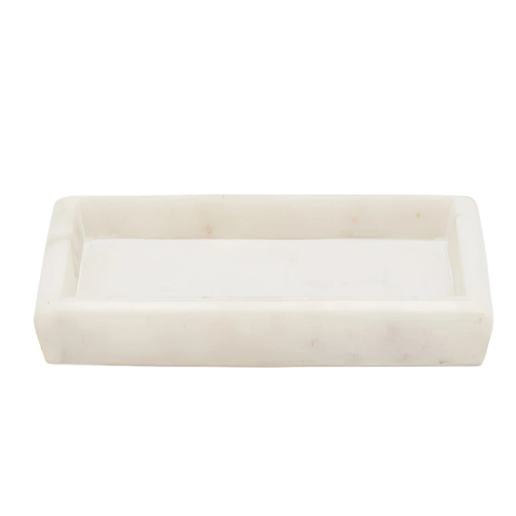 Pigeon & Poodle Kavala White Marble Soap Dish - Bath Accessories - The Well Appointed House