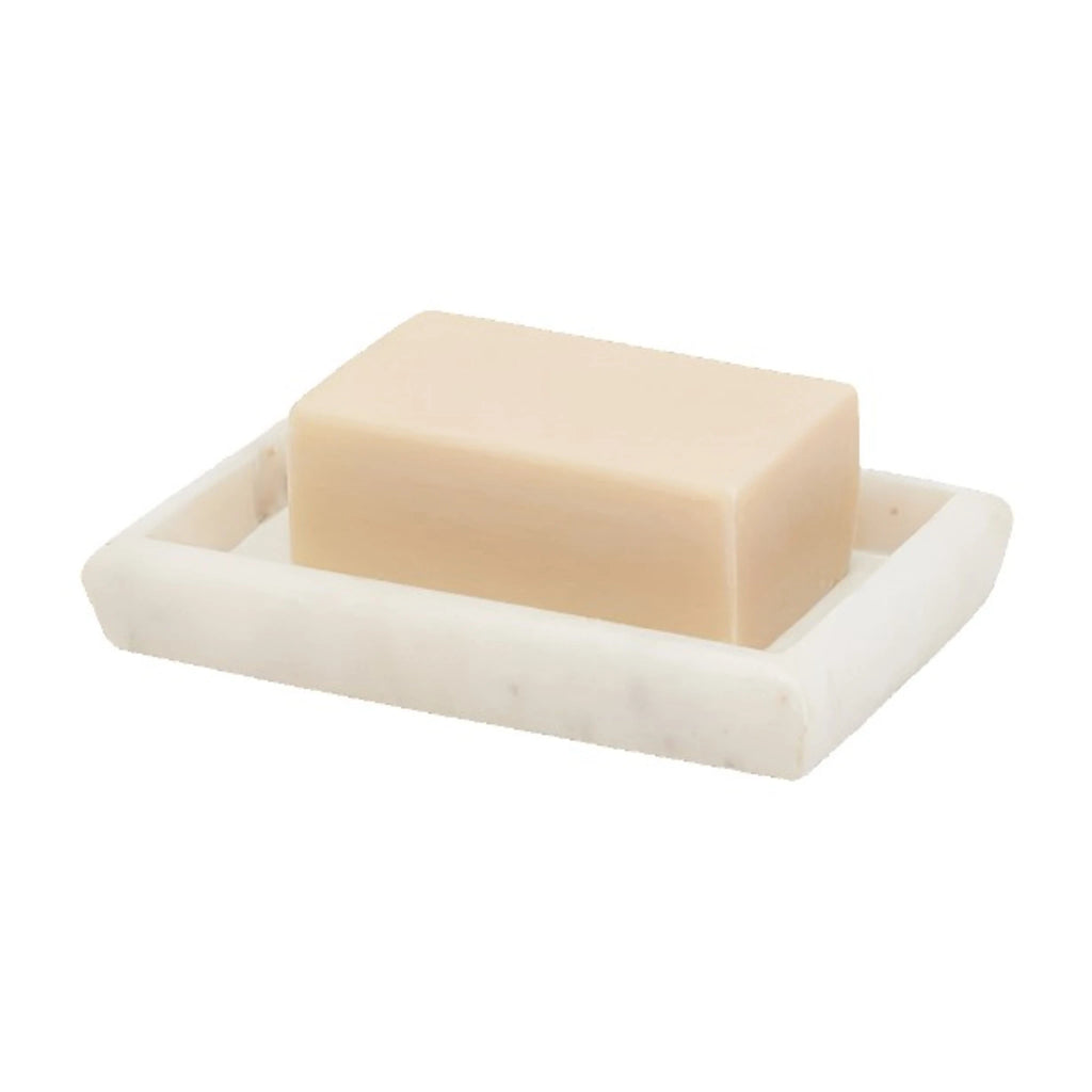 Pigeon & Poodle Kavala White Marble Soap Dish - Bath Accessories - The Well Appointed House