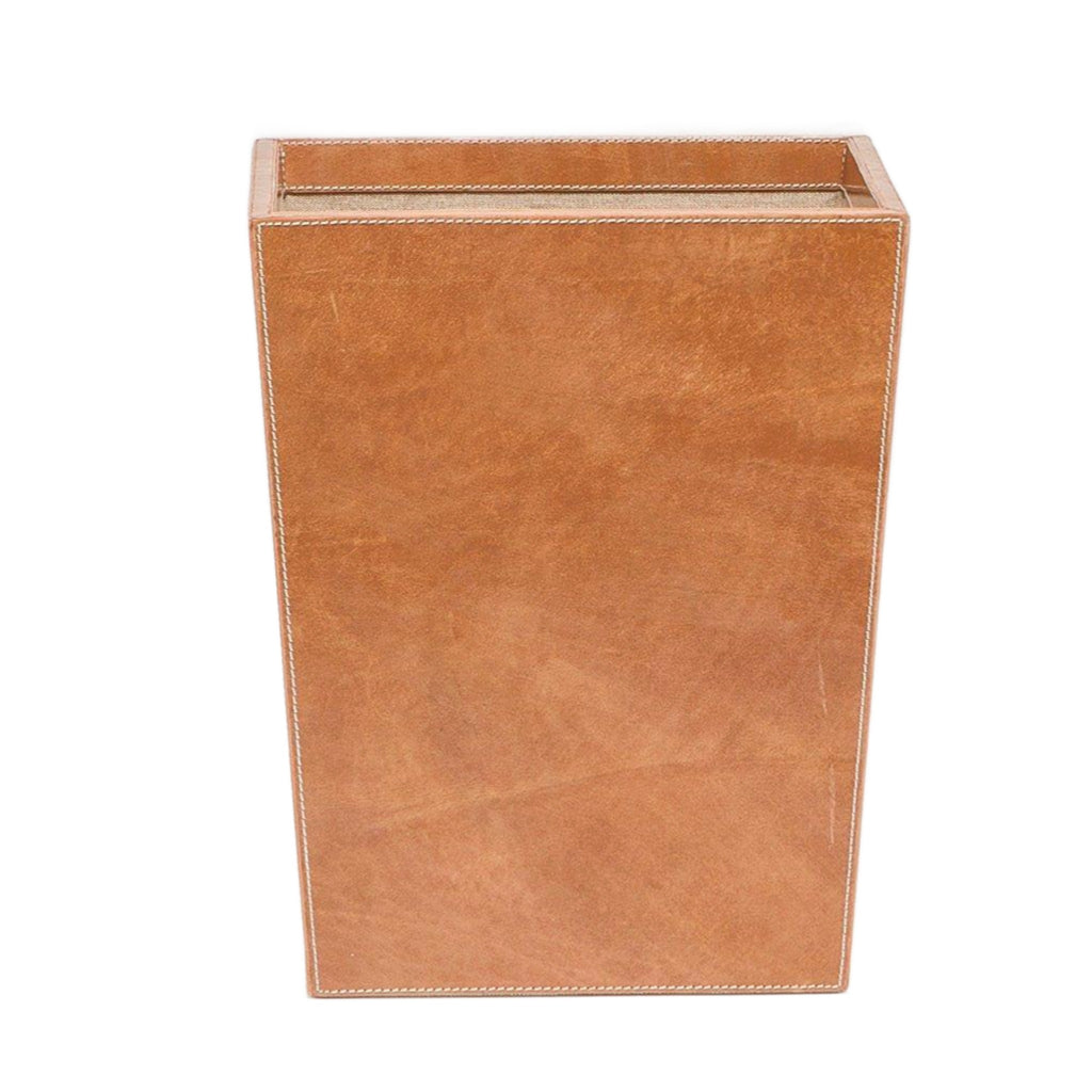 Pigeon & Poodle Leon Rectangular Leather Wastebasket - Wastebasket - The Well Appointed House